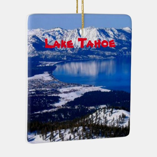 Lake Tahoe Landschaftliches Weihnachtsgeschenk Keramikornament (Rechts)