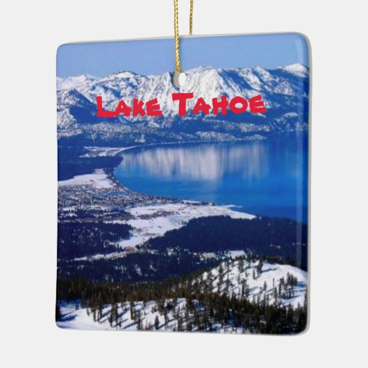Lake Tahoe Landschaftliches Weihnachtsgeschenk Keramikornament (Links)