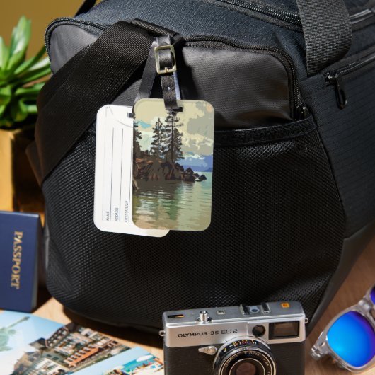 Lake Tahoe Luggage Tag Gepäckanhänger (Vorderseite & Rückseite)