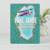 Lake Tahoe Map Reiseplakat (Stehend Vorderseite)