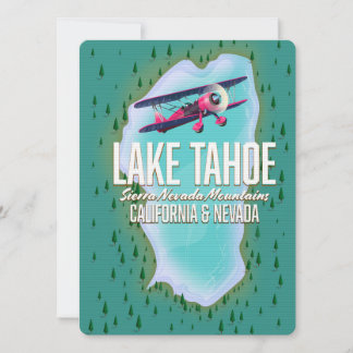 Lake Tahoe Map Reiseplakat