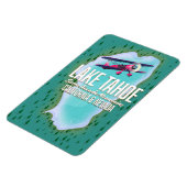 Lake Tahoe Map Reiseplakat Magnet (Linke Seite)
