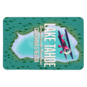Lake Tahoe Map Reiseplakat Magnet (Horizontal)