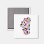 Lake Tahoe Minimalistische Silhouette Karte Magnet (Vorderseite/Rückseite)