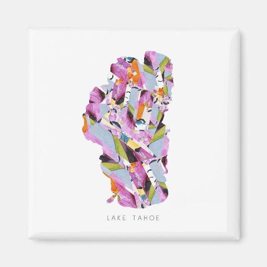 Lake Tahoe Minimalistische Silhouette Karte Magnet (Vorne)