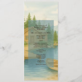 Lake Tahoe Mountain Rustikale Hochzeitsempfehlung  Programm (Rückseite)