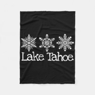 Lake Tahoe Mountain Ski Skifahren Rustikales Schne Fleecedecke