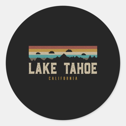 Lake Tahoe Mountains Wandern Camg California Runder Aufkleber (Vorderseite)