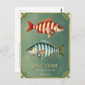 Lake Tahoe Nevada California Fisch Postkarte (Vorne/Hinten)
