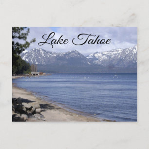 Lake Tahoe Nevada, California Travel Post Card Postkarte