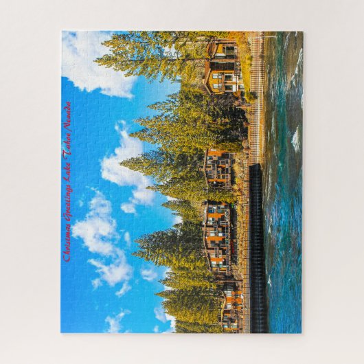 Lake Tahoe Nevada.Christmas Grüße Puzzle (Vertikal)