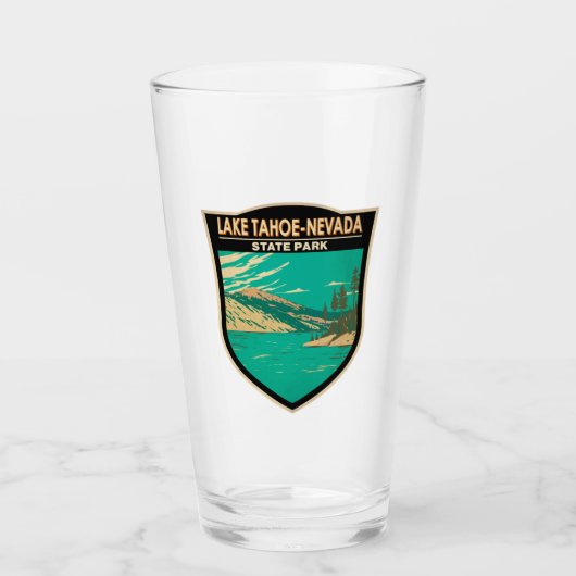 Lake Tahoe Nevada Staat Park Nevada Vintag Glas (Vorderseite)
