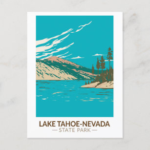 Lake Tahoe Nevada Staat Park Nevada Vintag Postkarte