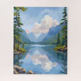 Lake Tahoe | Oil Painting Landscape Puzzle
