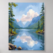 Lake Tahoe | Ölbild Landschaft Poster (Vorne)