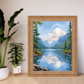 Lake Tahoe | Ölbild Landschaft Poster