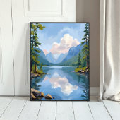 Lake Tahoe | Ölbild Landschaft Poster
