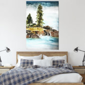 Lake Tahoe Painting Leinwanddruck (Insitu (Schlafzimmer))