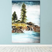 Lake Tahoe Painting Leinwanddruck (Insitu (Holzboden))