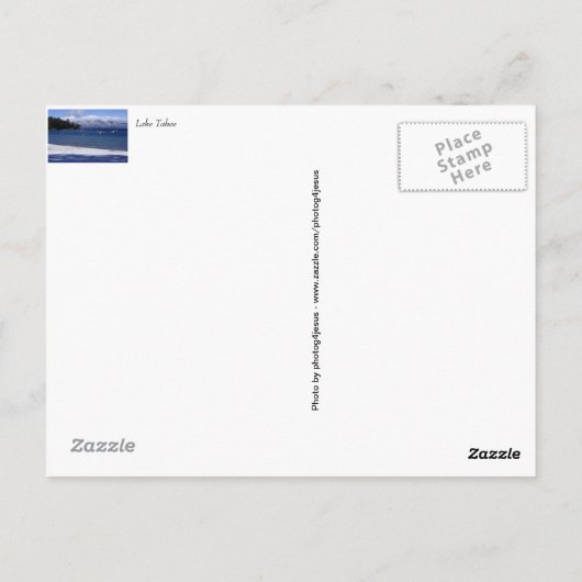 Lake Tahoe Postcard Postkarte (Rückseite)