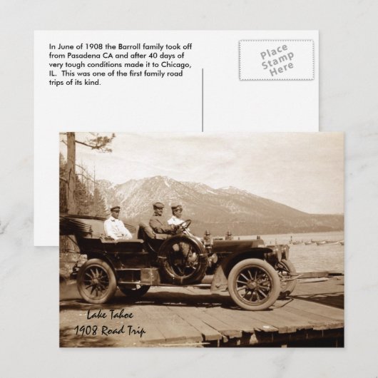 Lake Tahoe Postkarte (Vorne/Hinten)