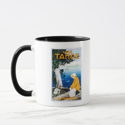Lake Tahoe Promotional Poster, Lake Tahoe, CA Tasse (Links)