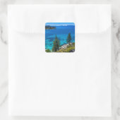 Lake Tahoe Quadratischer Aufkleber (Tasche)