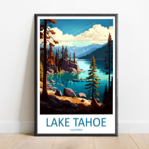 Lake Tahoe Reise Druck Wandkunst Lake Tahoe Wand H Poster
