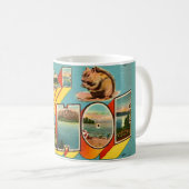 Lake Tahoe Retro Gruß Kaffeetasse (VorderseiteRechts)