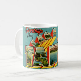 Lake Tahoe Retro Gruß Kaffeetasse