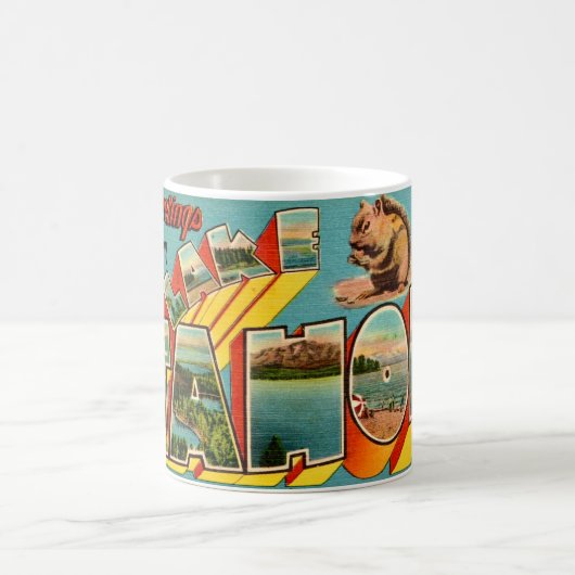 Lake Tahoe Retro Gruß Kaffeetasse (Mittel)