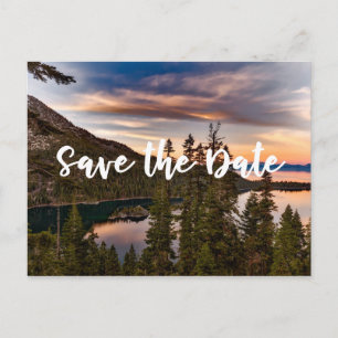 Lake Tahoe - Rettet das Datum Postkarte