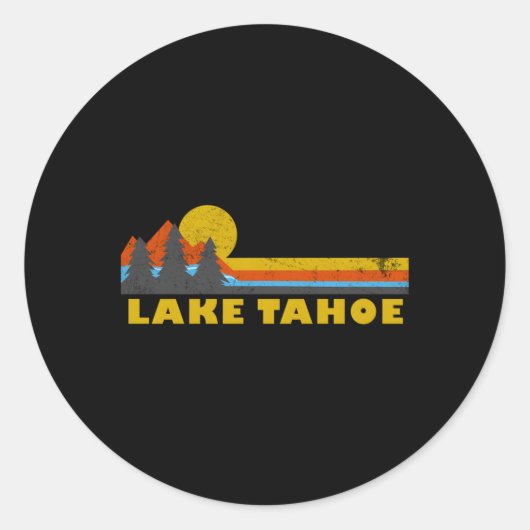 Lake Tahoe Runder Aufkleber (Vorderseite)