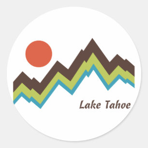 Lake Tahoe Runder Aufkleber