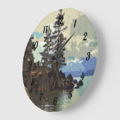 Lake Tahoe Sand Harbour Clock Große Wanduhr (Winkel)