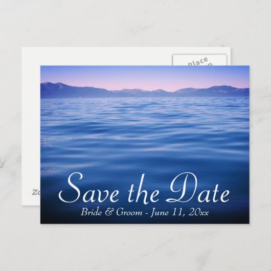 Lake Tahoe Save the Date Ankündigungspostkarte (Vorne/Hinten)