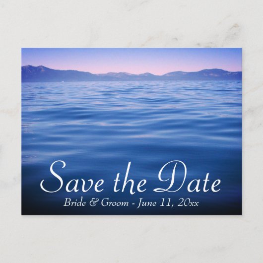 Lake Tahoe Save the Date Ankündigungspostkarte (Vorderseite)