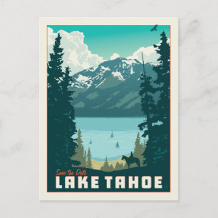 Lake Tahoe Save The Date Ankündigungspostkarte
