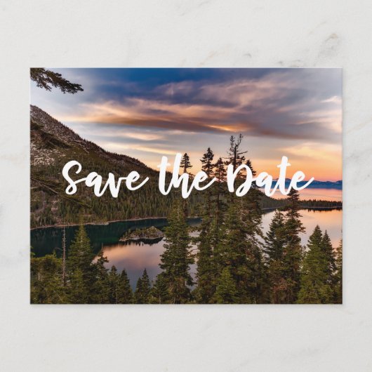 Lake Tahoe - Save the Date Postkarte (Vorderseite)