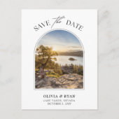 Lake Tahoe Save the Date Postkarte für Hochzeiten (Vorderseite)
