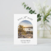 Lake Tahoe Save the Date Postkarte für Hochzeiten (Stehend Vorderseite)