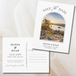 Lake Tahoe Save the Date Postkarte für Hochzeiten