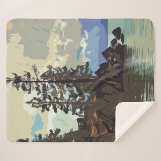 Lake Tahoe Sherpa Blanket Sherpadecke (Vorderseite (Horizontal))