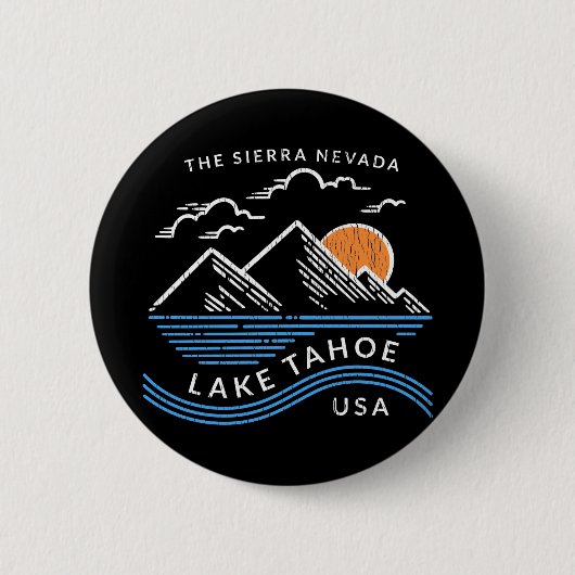 Lake Tahoe Sierra Nevada Button (Vorderseite)