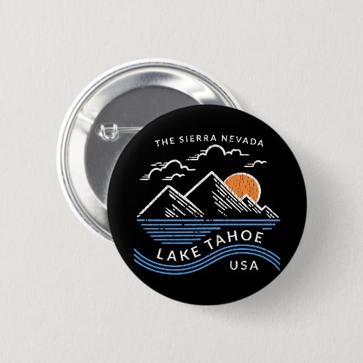 Lake Tahoe Sierra Nevada Button (Vorne & Hinten)