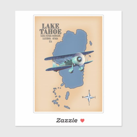 Lake Tahoe Sierra Nevada California Nevada USA Kar Aufkleber (Blatt)