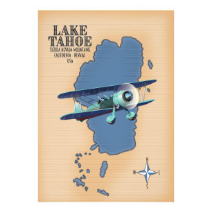 Lake Tahoe Sierra Nevada Kalifornien Nevada USA Ka Fotodruck