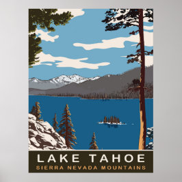 Lake Tahoe, Sierra Nevada, Reisen Poster