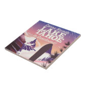 Lake Tahoe Sierra Nevada USA Snowboarder Poster Fliese (Seite)