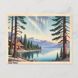 Lake Tahoe Sierra Nevada Vintage Postkarte